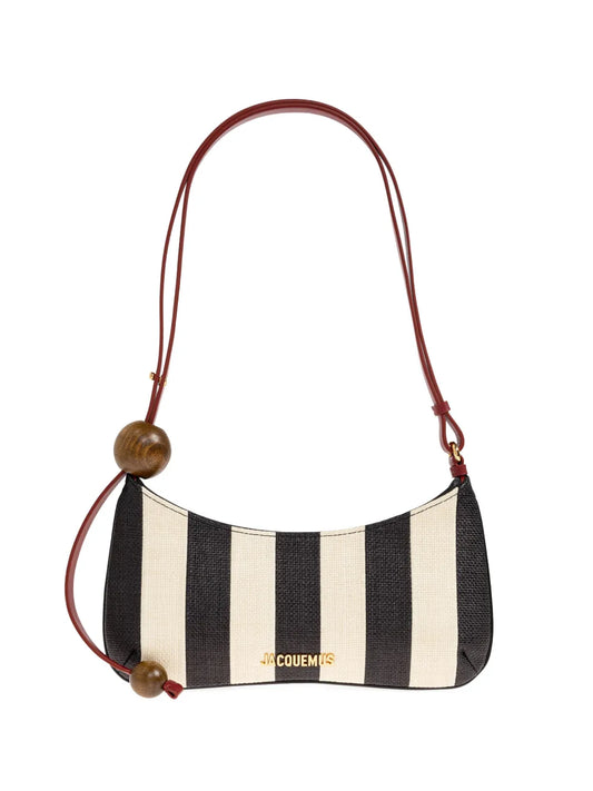 Jacquemus The Bisou Perle Striped Shoulder Bag — Same as shown — Size One Size — Front View