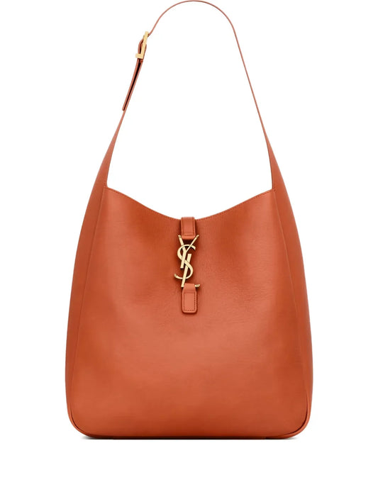 Saint Laurent Large Le 5 A 7 Buckle Leather Shoulder Bag — Same as shown — Size One Size — Front View