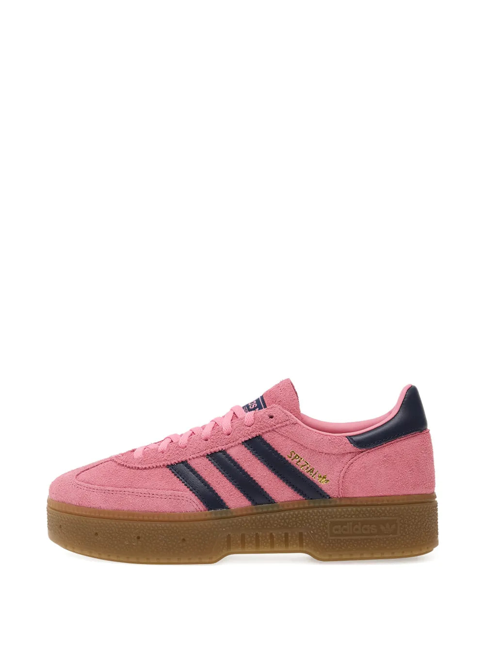 adidas Handball Spezial Bold Three-Stripes Platform — Pink — Size US M 3.5 - US W 5 — Lifestyle View