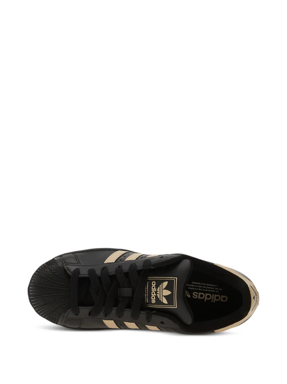 adidas Superstar Ii Stripe — Black — Size US M 3.5 - US W 5 — Top View