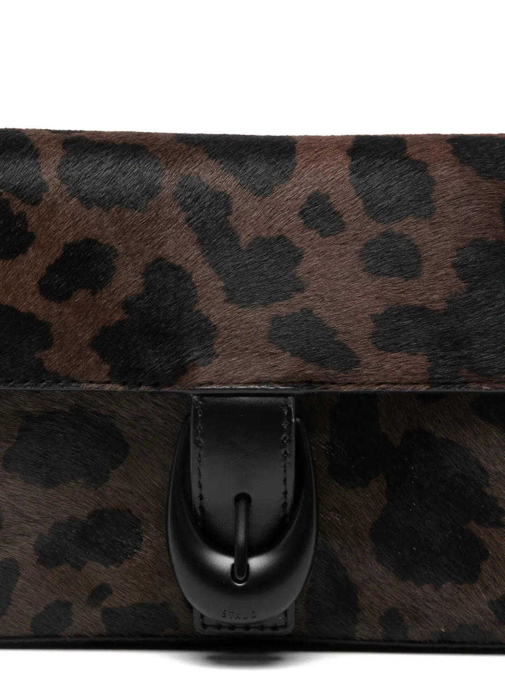 Staud Leopard Pattern Buckle Detail Shoulder Bag — Same as shown — Size One Size — Top View
