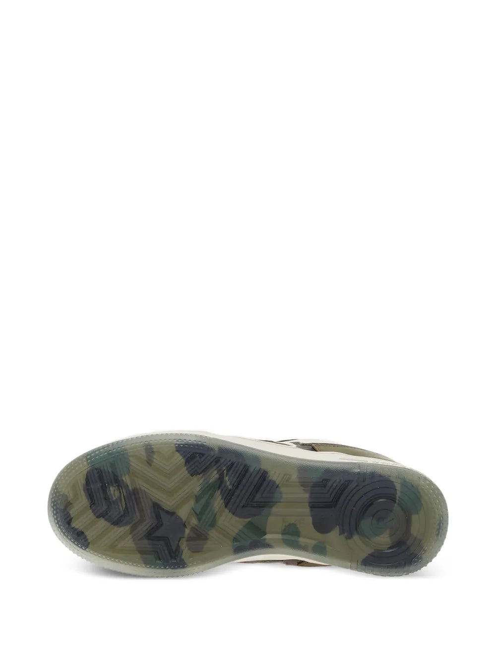 A Bathing Ape?Sta Icon 2 M2 Leather Sneakers — Green — Size US M 3.5 - US W 5 — Lifestyle View