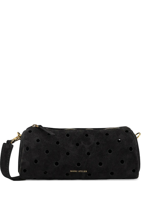 Manu Atelier Mini Cylinder Perforated Shoulder Bag — Same as shown — Size One Size — Front View