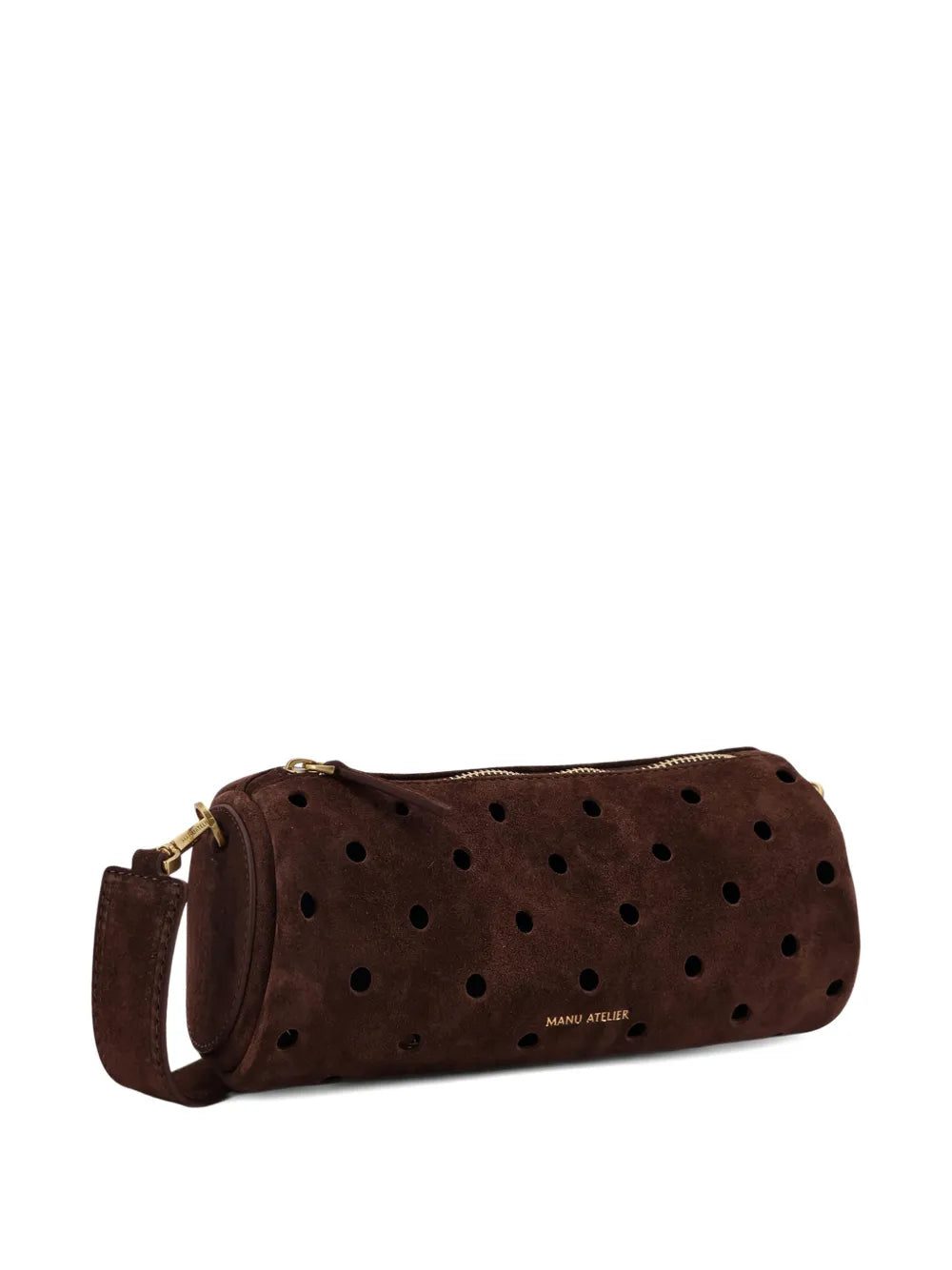 Manu Atelier Mini Cylinder Perforated Shoulder Bag — Same as shown — Size One Size — Back View