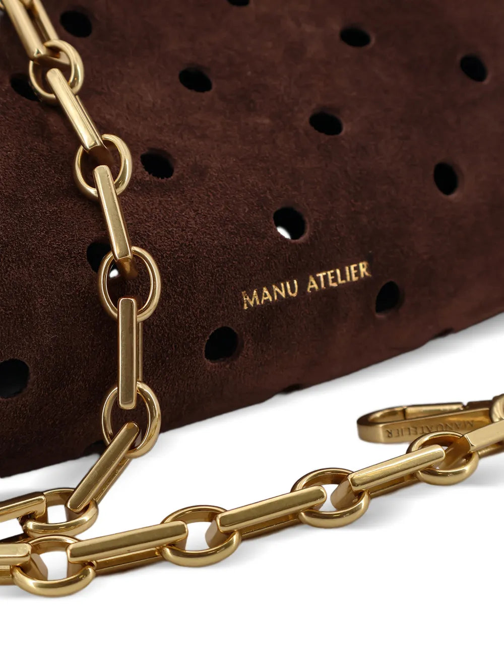 Manu Atelier Mini Cylinder Perforated Shoulder Bag — Same as shown — Size One Size — Detail View