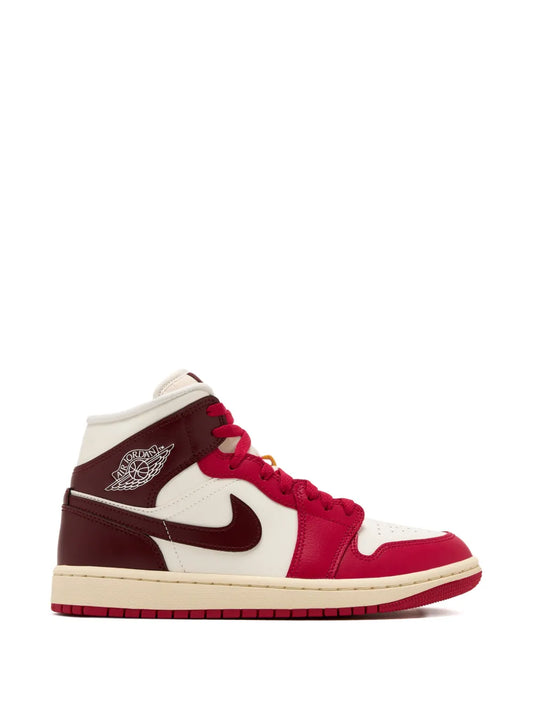 Nike Air Jordan 1 Mid — Red — Size US M 3.5 - US W 5 — Front View