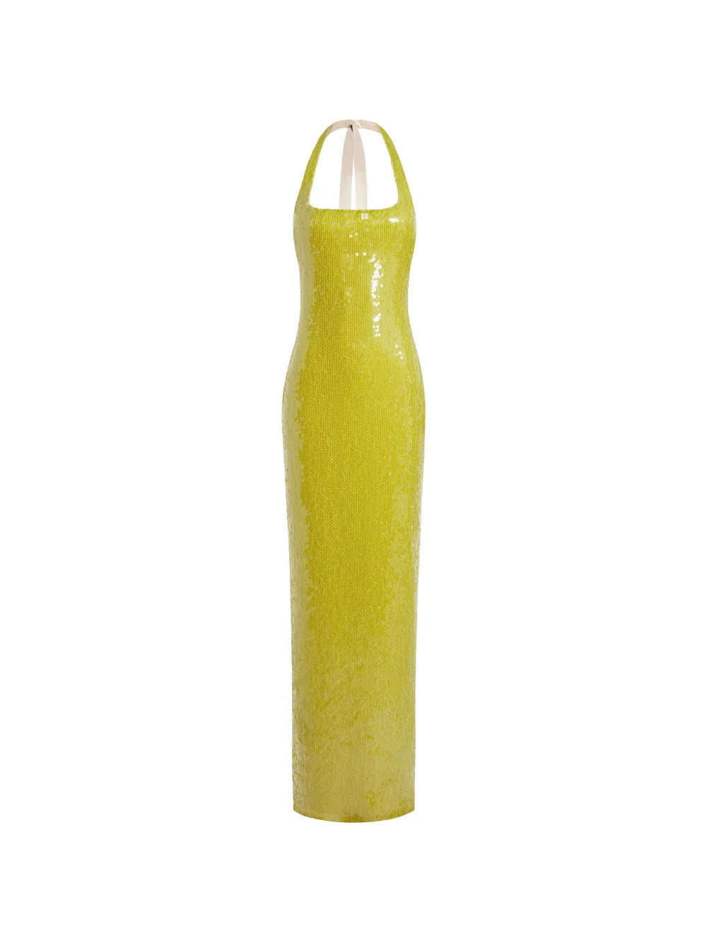 16Arlington Auden Sequin Halterneck Maxi Dress — Green — Size XS — Front View