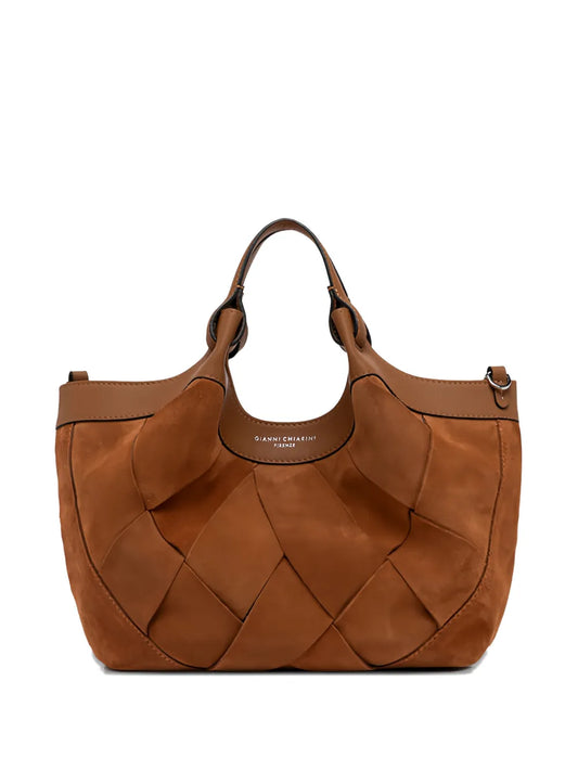 Gianni Chiarini Dua Woven Leather Shoulder Bag — Same as shown — Size One Size — Front View