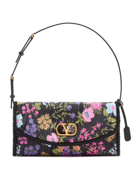 Valentino Garavani Small Devain Papier Floral Shoulder Bag — Same as shown — Size One Size — Front View