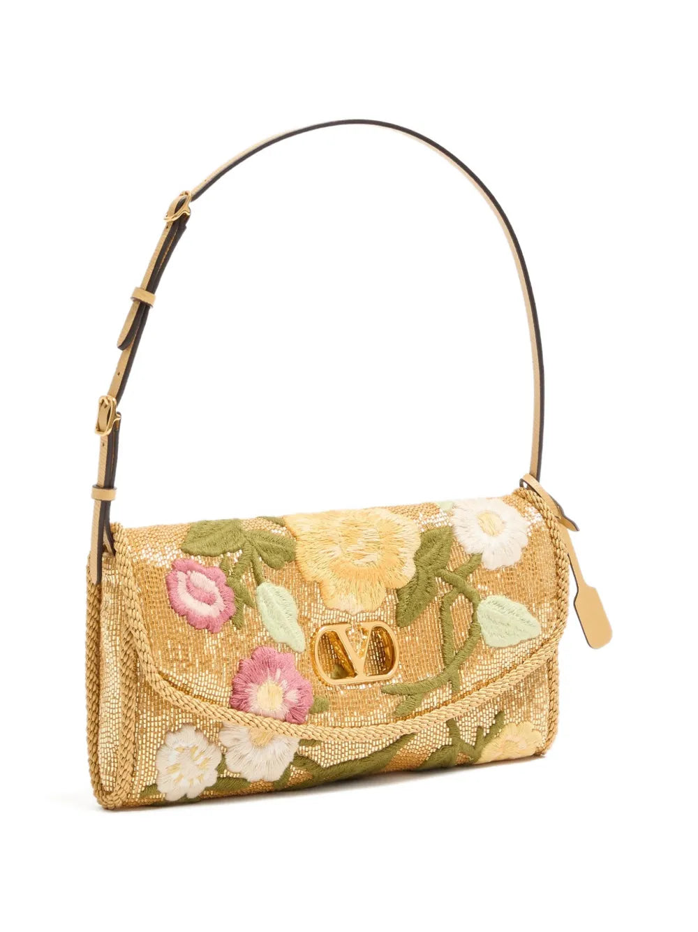 Valentino Garavani Small Devain Embroidered Shoulder Bag — Same as shown — Size One Size — Detail View