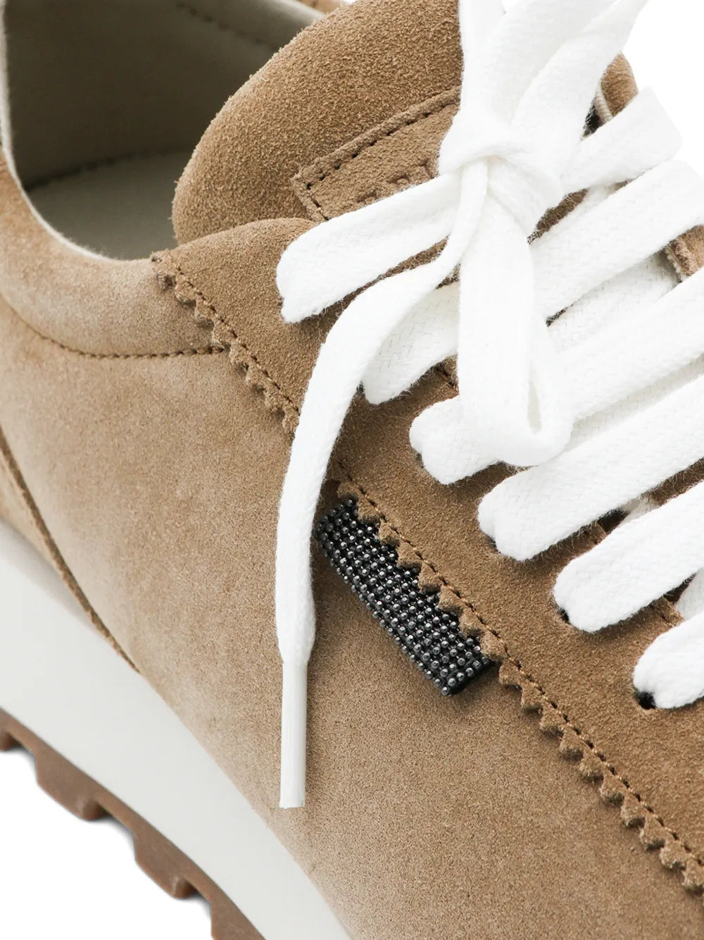 Brunello Cucinelli Lace-Up Fastening — Brown — Size US M 3.5 - US W 5 — Top View