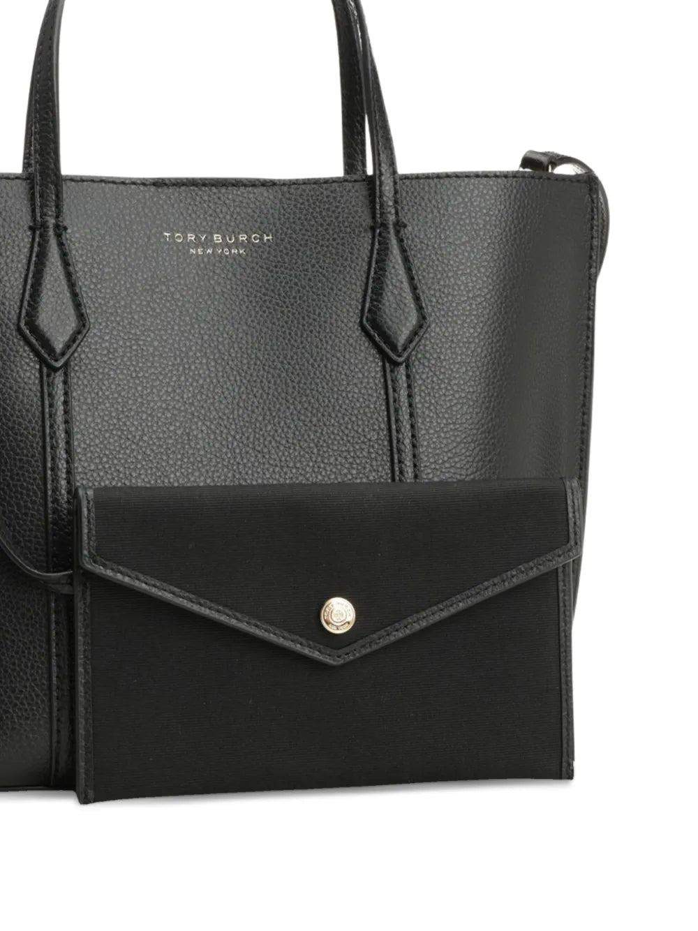 Tory Burch Small Perry Logo Leather Shoulder Bag — Same as shown — Size One Size — Top View