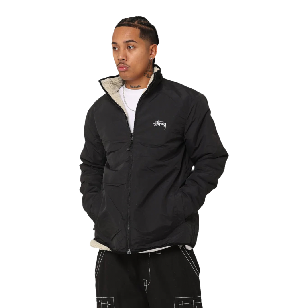 STUSSY - BALL FLEECE REVERSIBLE JACKET